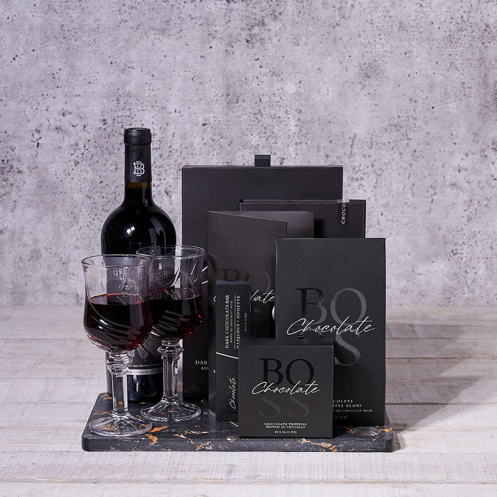 A Chocolate Reverie Wine Gift Board