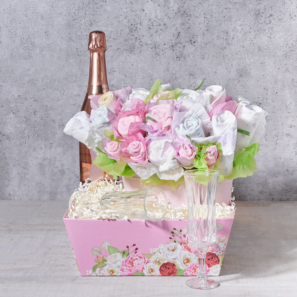 Baby Girl Sweet Arrival Gift Basket