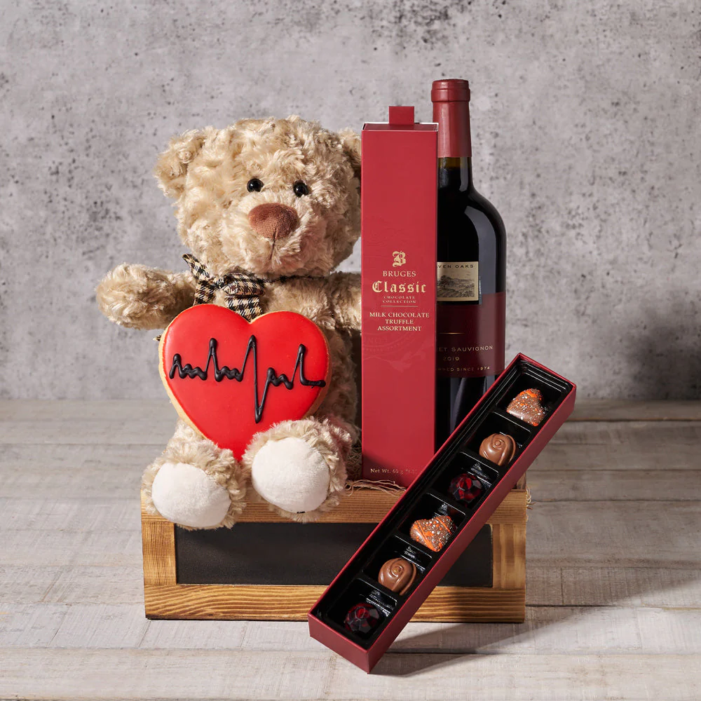 Be My Valentine Wine Basket