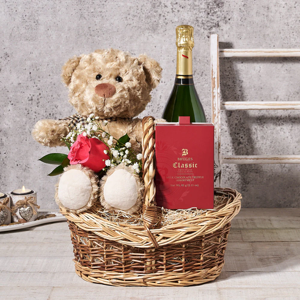 Bear & Bubbly Valentine’s Gift Basket
