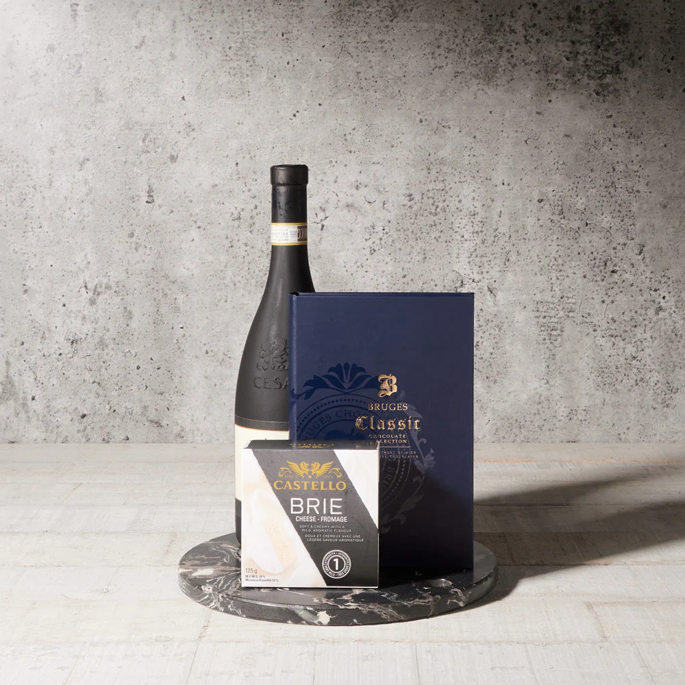 Bruges Book, Cheese, & Wine Gift Set