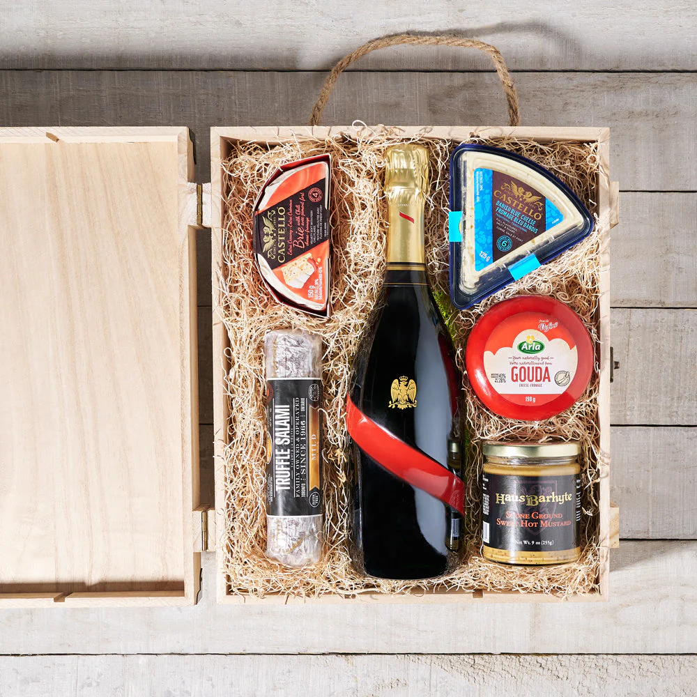 Champagne and Charcuterie Gourmet Gift Basket