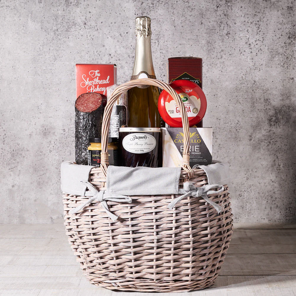 Champagne and Cheese Extraordinaire Gift Basket