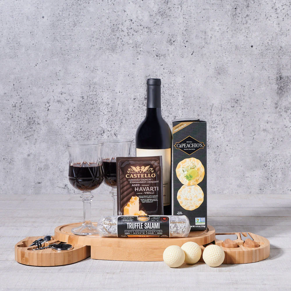 Chocolate Golf Balls & Wine Gift Set