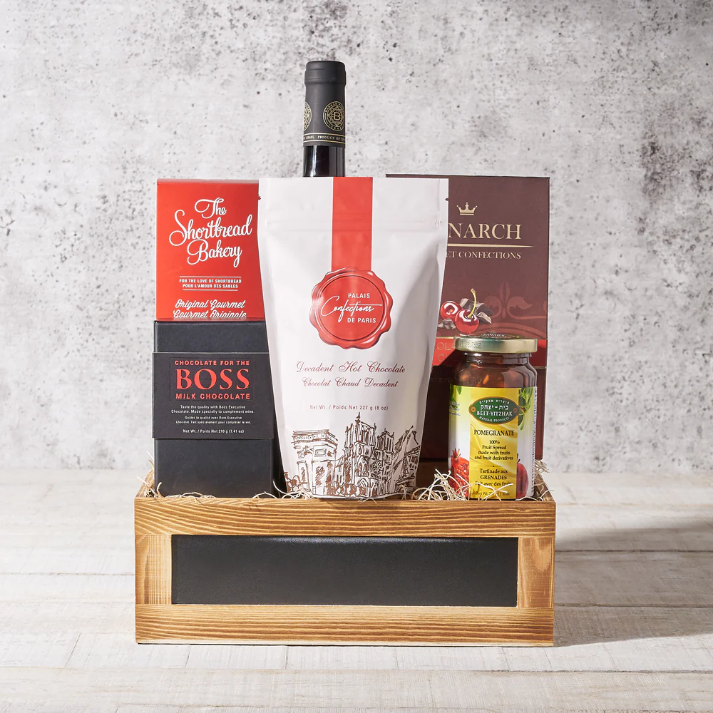 Chocolate & Kosher Wine Gift Basket