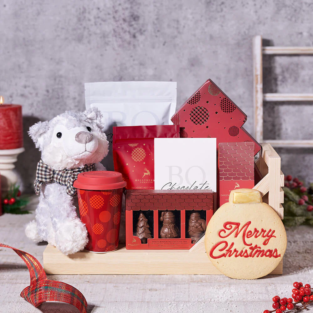 Christmas Husky Dog Sled Gift