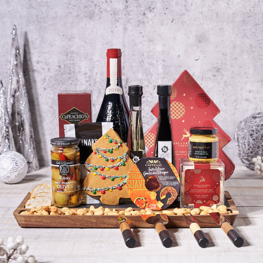 Christmas Wine Box Bounty Basket