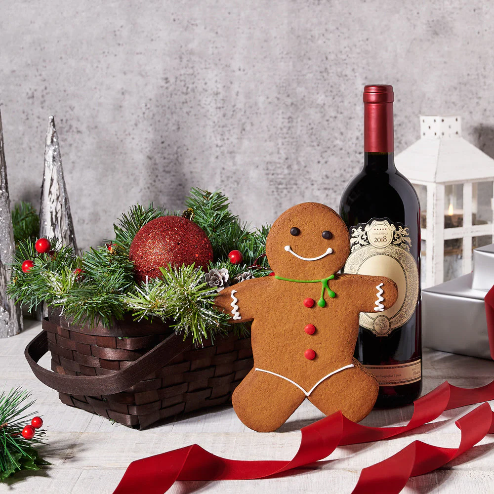 Christmas Wine & Gingerbread Set