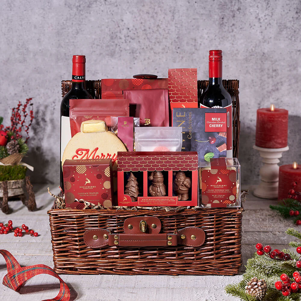 Decadent Christmas Treats & Wine Set
