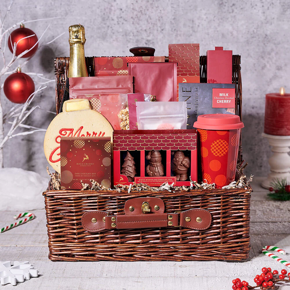 Deluxe Sparkling Holiday Gift Basket