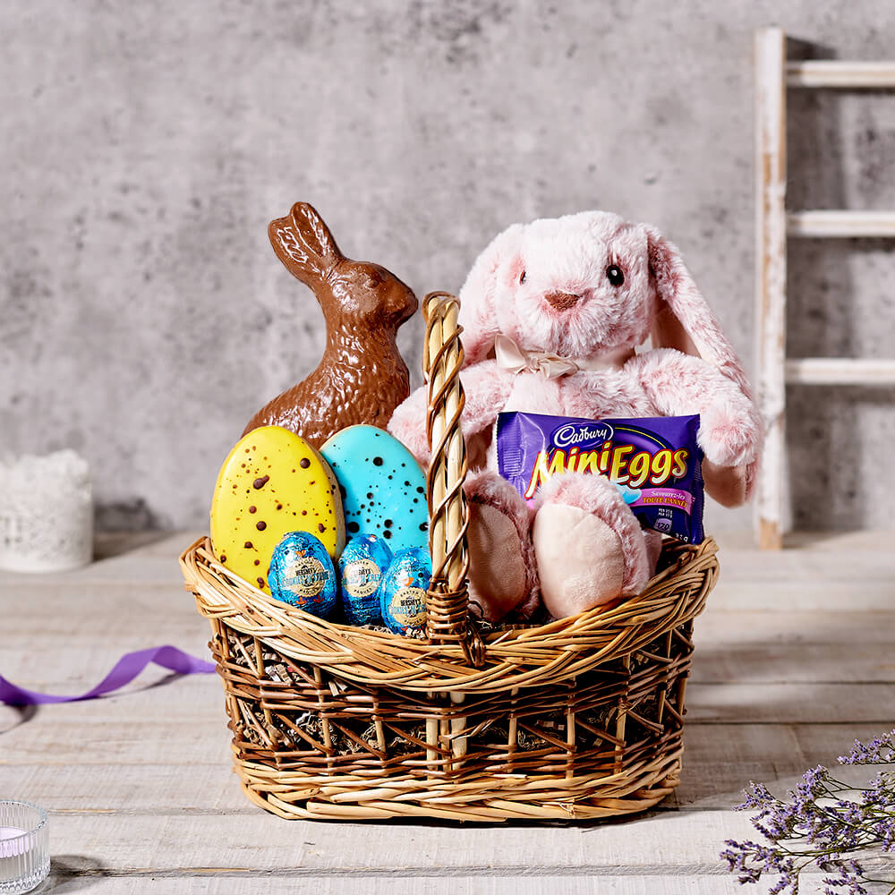 Easter Bunny and Eggs Gift Basket
