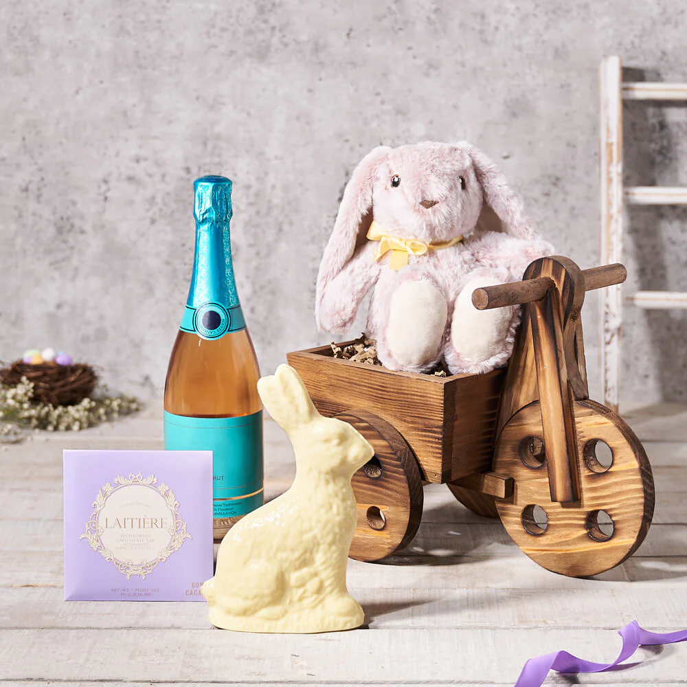Easter Champagne & Bunny Cart