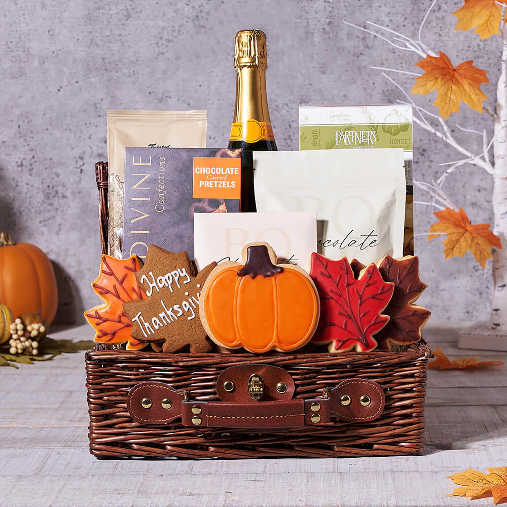 Fall Gathering Champagne Treats Gift Basket