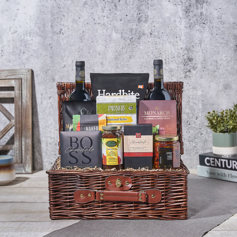 Festive Purim Wine Gift Basket