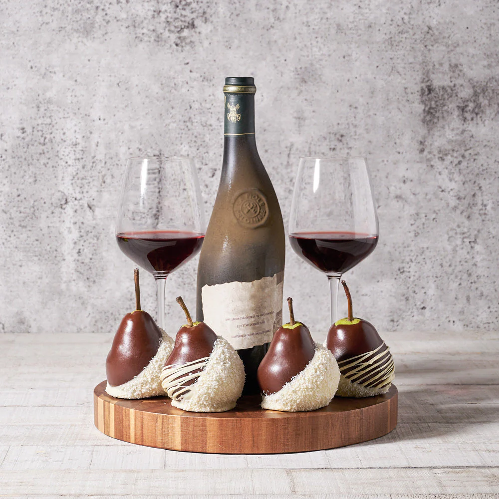 Fine Wine & Pears Gift Basket