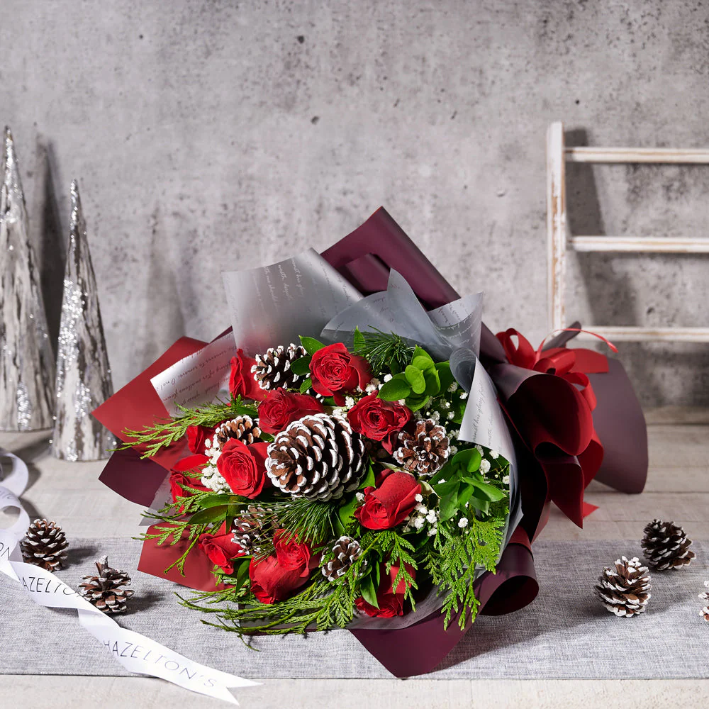 Frosted Flowers Christmas Bouquet