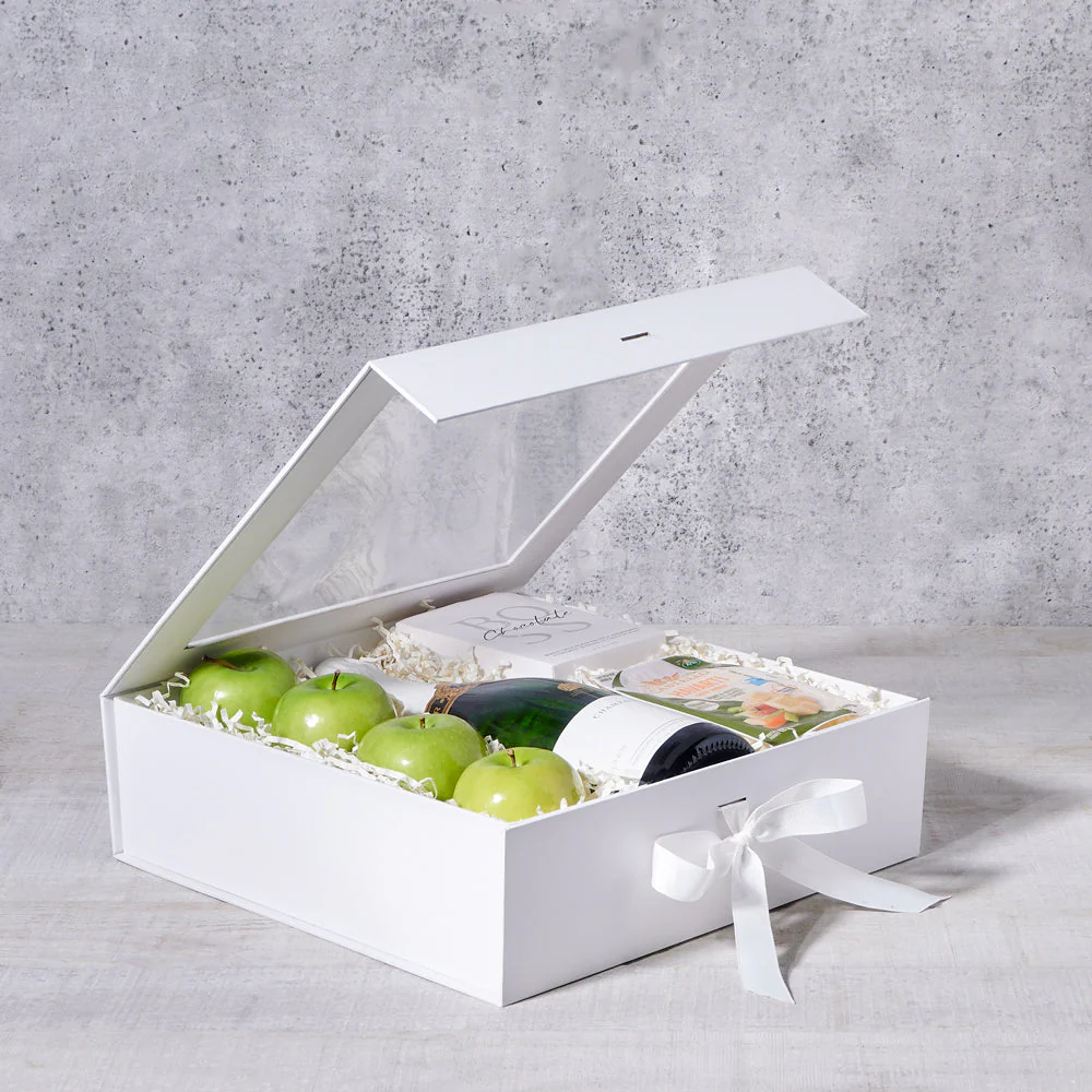 Fruit & Cheese Gift Box with Champagne - Image 2