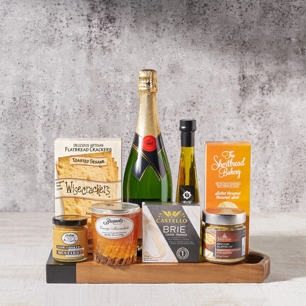 Gourmet Dipping & Champagne Gift Basket