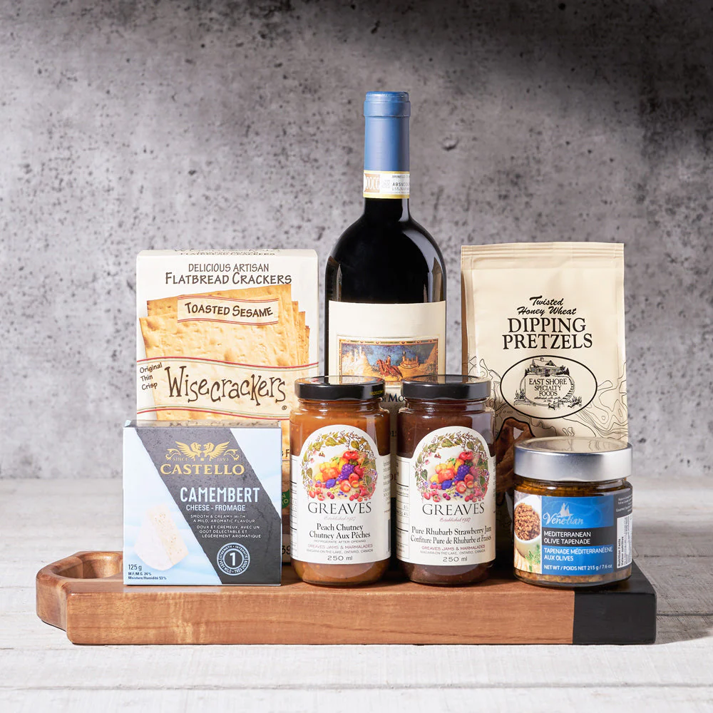Gourmet Dipping & Wine Gift Basket