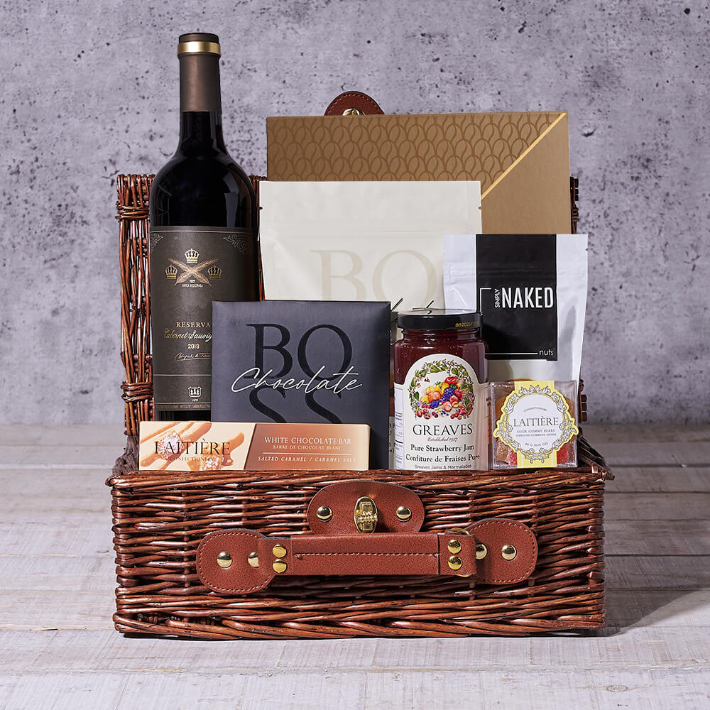 Wine & Coffee Chocolate Gift Basket
