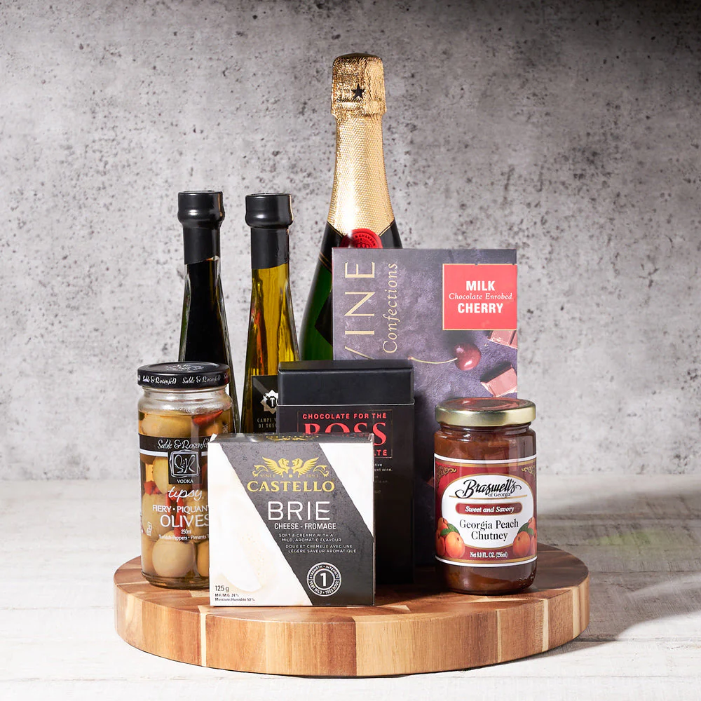 Happy Snacking Champagne Gift Basket