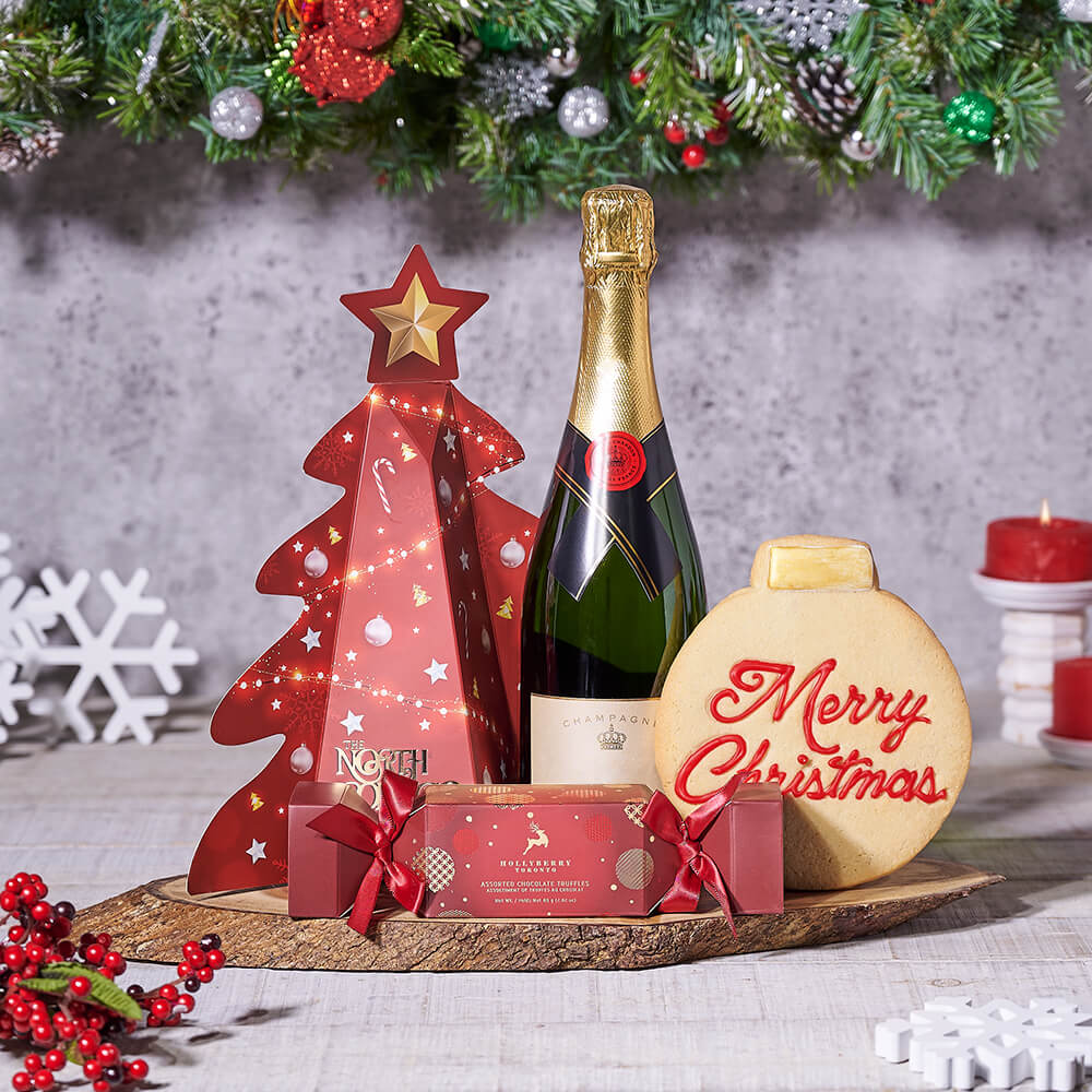 Holiday Chocolates & Champagne Gift Set