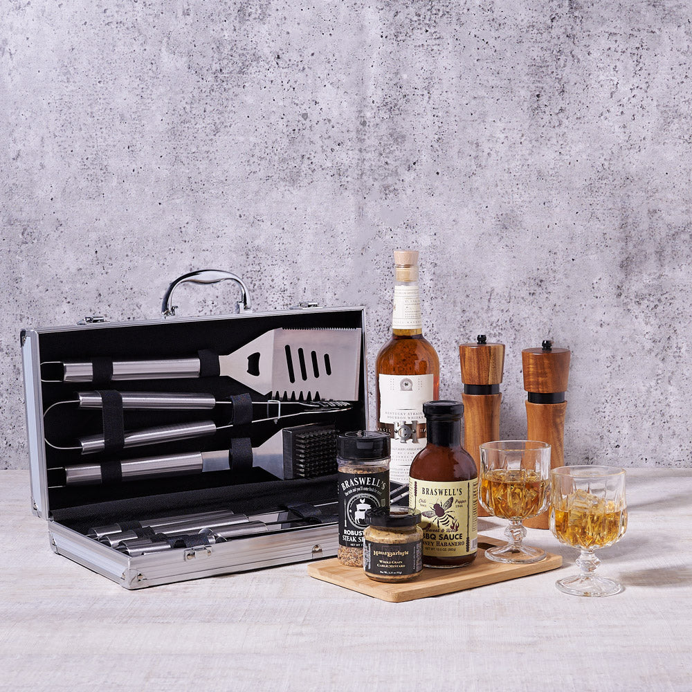 "It's Time for a Barbeque" Gift Basket with Liquor