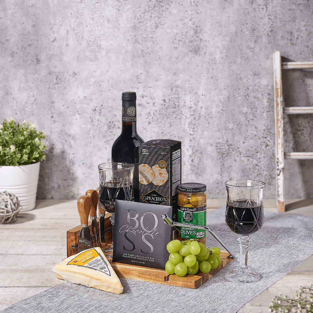 Kosher Wine and Cheese Board