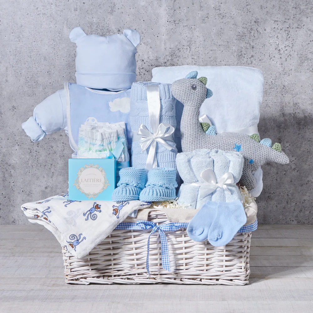 Luxurious Baby Boy Gift Basket