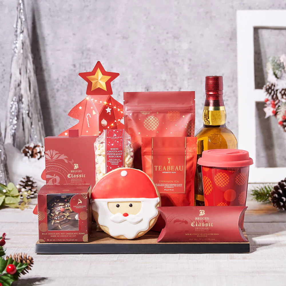 North Pole Delights Gift Basket With Liquor