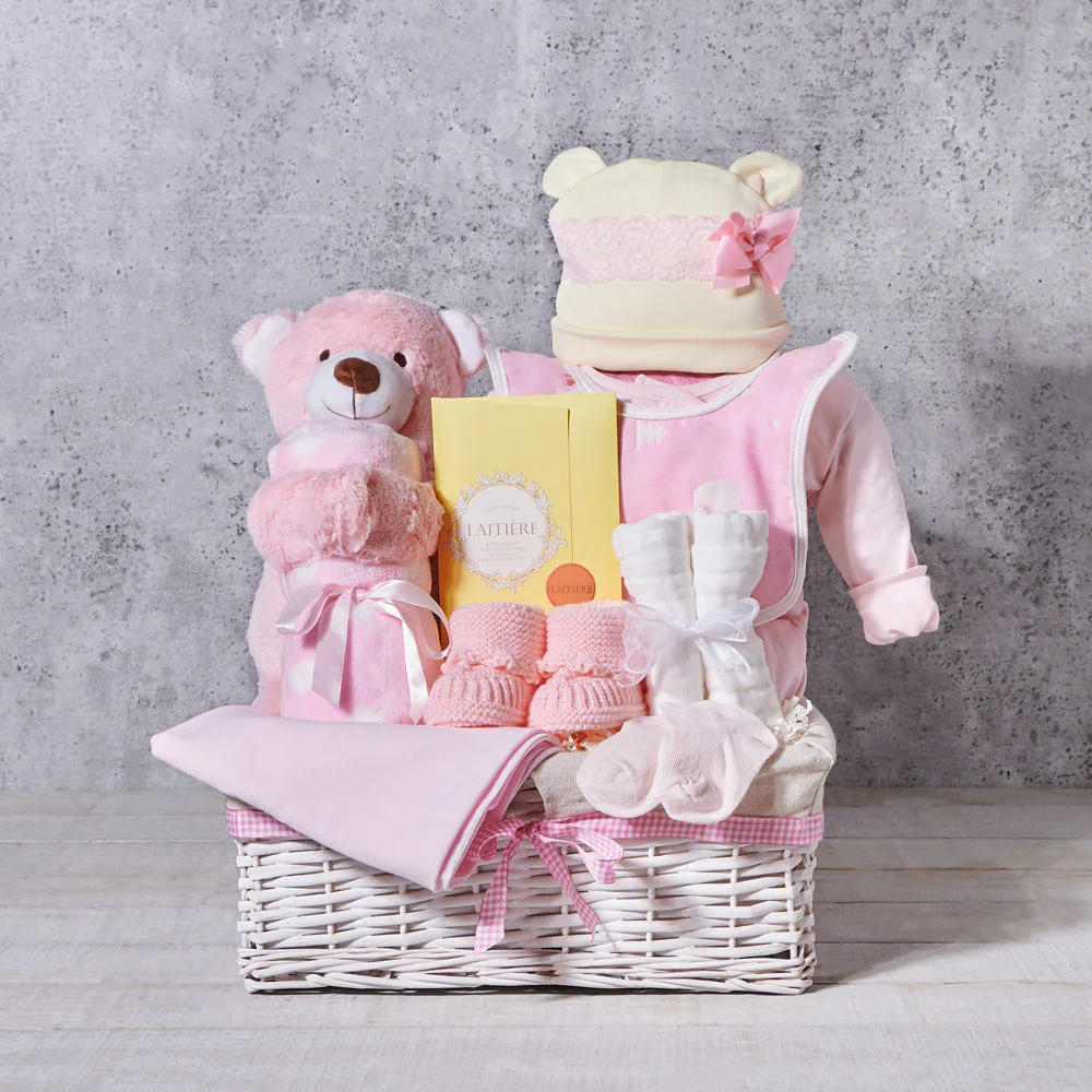 Pink & Perfect Baby Gift Basket