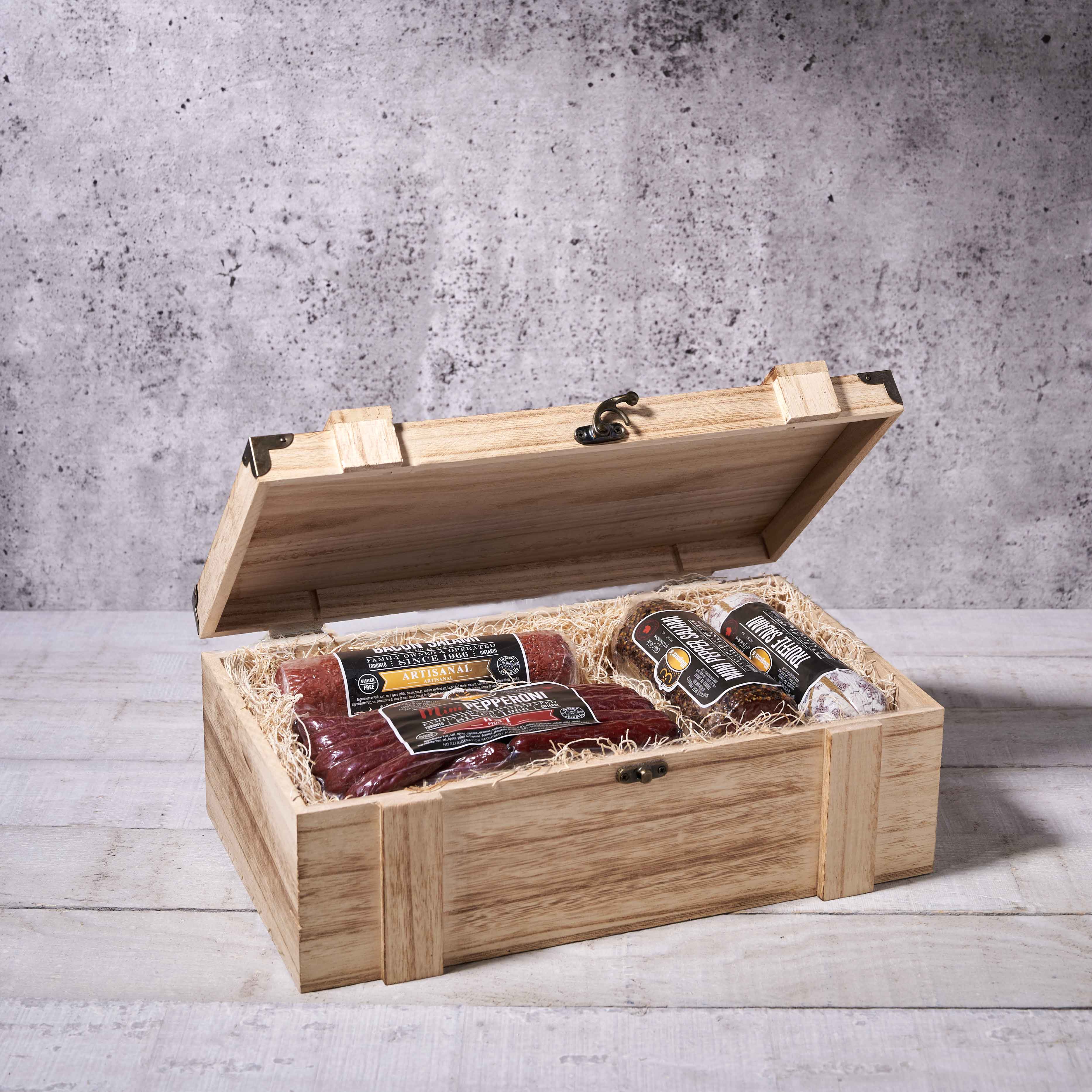 Rustic Meat Lovers Charcuterie Gift Crate