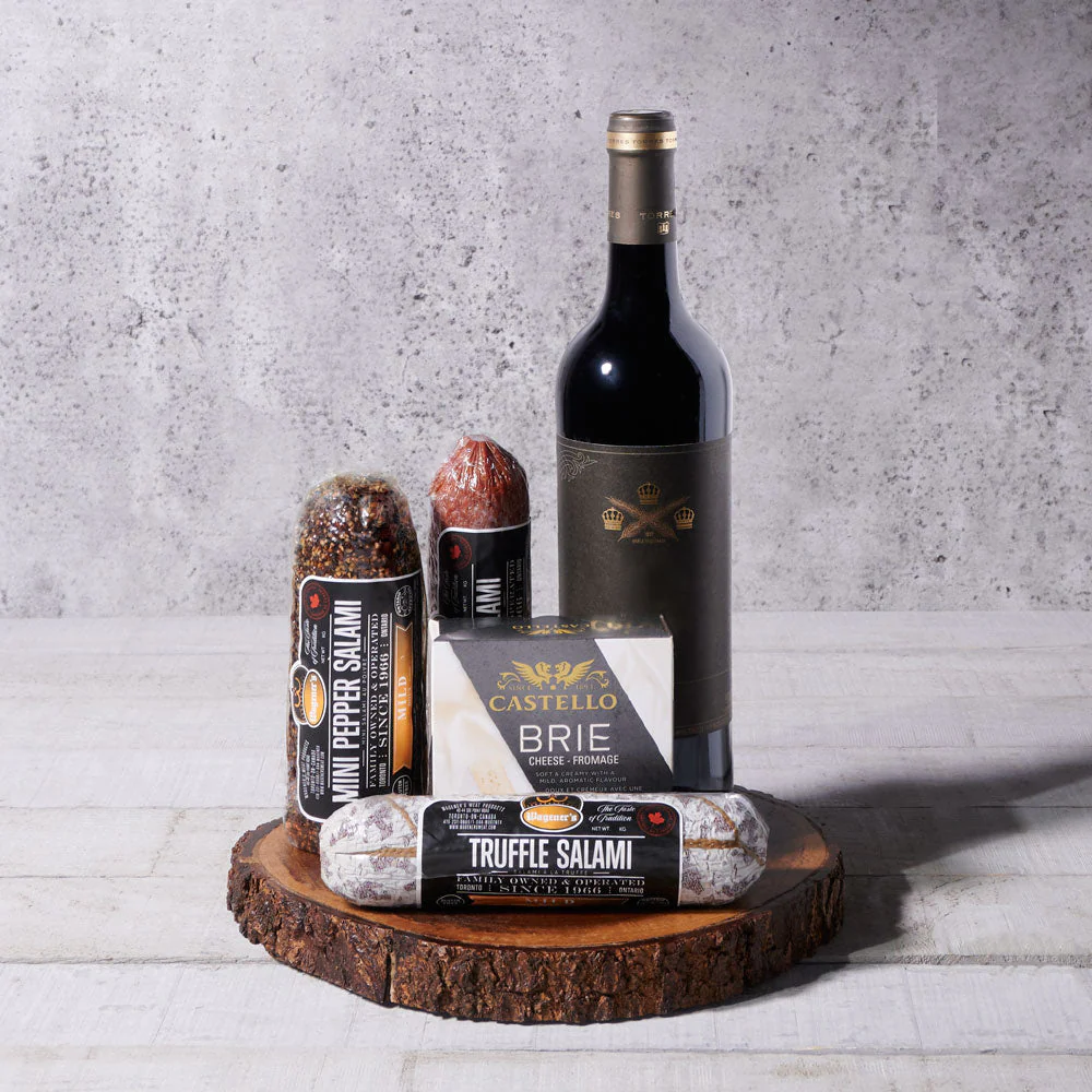 Simple Charcuterie with Wine Gift Set