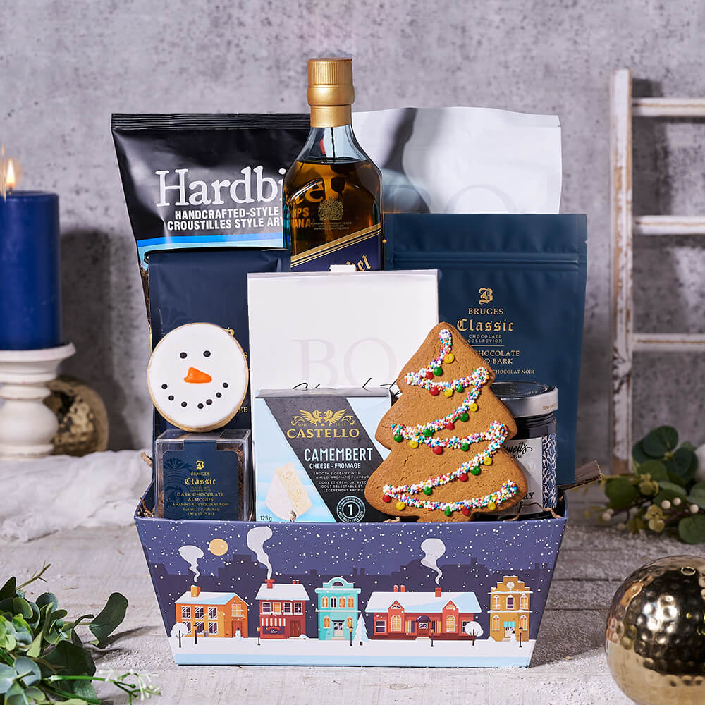 Snowy Snack & Liquor Gift Set