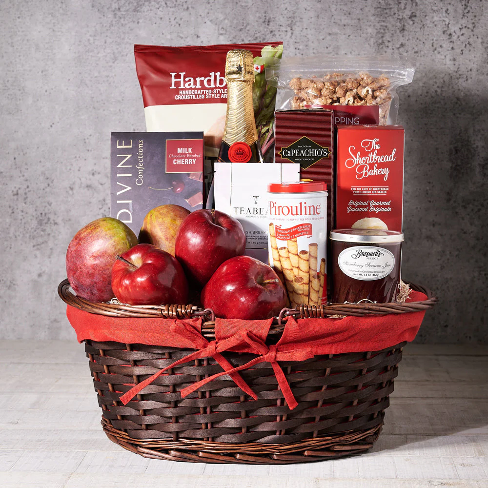 The Burgundy Champagne Gift Basket