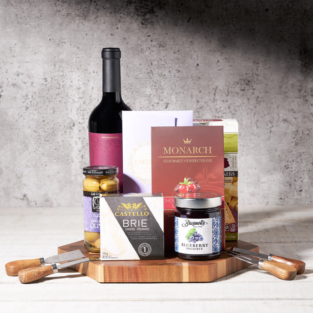 The Daventry Cheese & Wine Gift Basket