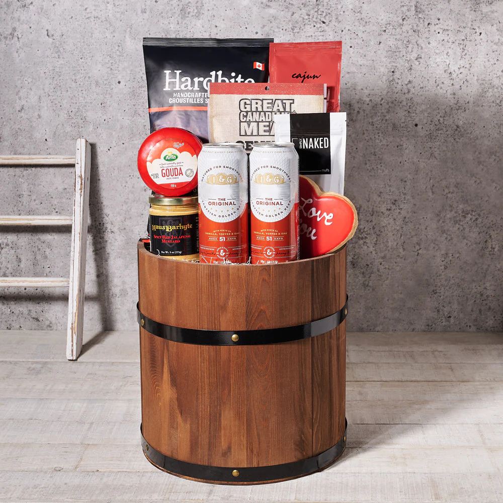 The Heartfelt Cheers Snack & Beer Barrel