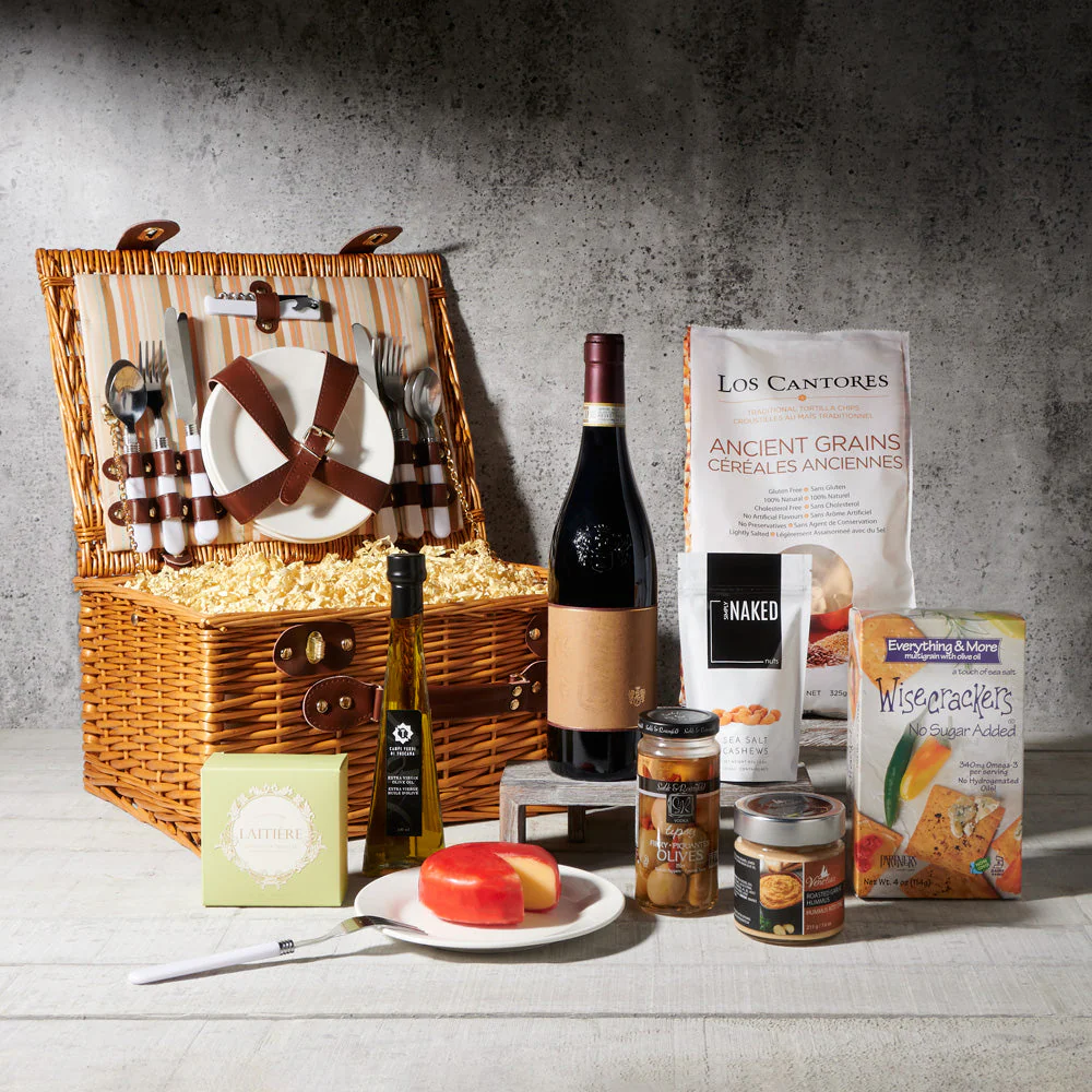 The Napa Valley Picnic Basket with Wine