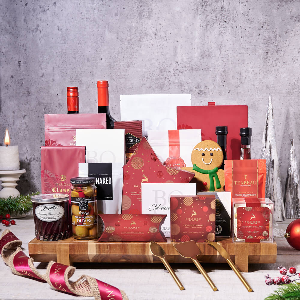 Ultimate Christmas Wine & Chocolate Gift Basket